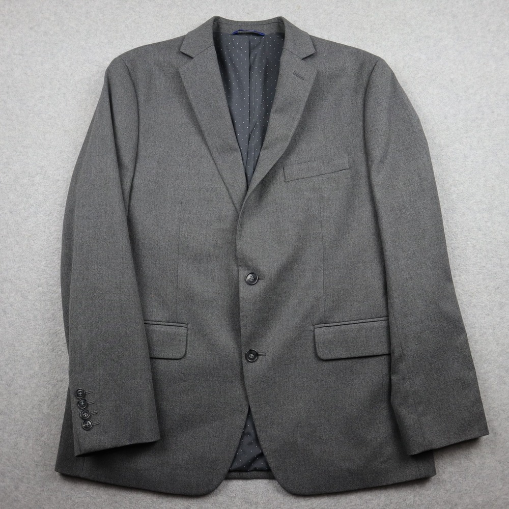 Apt. 9 Sport Coat Mens 42R Premier Flex Gray Slim Fit Stretch Blazer